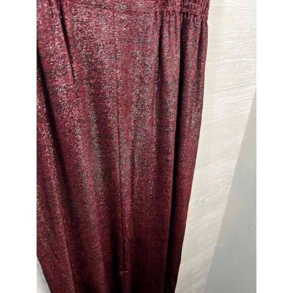 NWOT Strappy Maxi Dress With Split Garterized Waist‎ Metalic XS - Picture 6 of 6